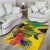 Personalized Jamaica Crocodile Hummingbird Area Rug Tropical Flowers Grunge Flag - Wonder Print Shop
