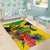 Personalized Jamaica Crocodile Hummingbird Area Rug Tropical Flowers Grunge Flag - Wonder Print Shop