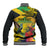 Personalized Jamaica Crocodile Hummingbird Baseball Jacket Tropical Flowers Grunge Flag - Wonder Print Shop