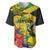 Personalized Jamaica Crocodile Hummingbird Baseball Jersey Tropical Flowers Grunge Flag - Wonder Print Shop