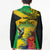 Personalized Jamaica Crocodile Hummingbird Blazer Tropical Flowers Grunge Flag - Wonder Print Shop