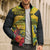 Personalized Jamaica Crocodile Hummingbird Bomber Puffer Jacket Tropical Flowers Grunge Flag - Wonder Print Shop