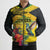 Personalized Jamaica Crocodile Hummingbird Bomber Puffer Jacket Tropical Flowers Grunge Flag - Wonder Print Shop