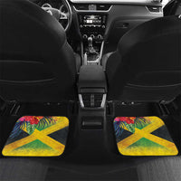 Personalized Jamaica Crocodile Hummingbird Car Mats Tropical Flowers Grunge Flag - Wonder Print Shop