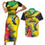 Personalized Jamaica Crocodile Hummingbird Couples Matching Short Sleeve Bodycon Dress and Hawaiian Shirt Tropical Flowers Grunge Flag - Wonder Print Shop