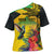 Personalized Jamaica Crocodile Hummingbird Cross Shoulder Shirt Tropical Flowers Grunge Flag - Wonder Print Shop