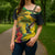 Personalized Jamaica Crocodile Hummingbird Cross Shoulder Shirt Tropical Flowers Grunge Flag - Wonder Print Shop