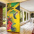 Personalized Jamaica Crocodile Hummingbird Door Cover Tropical Flowers Grunge Flag - Wonder Print Shop