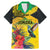 Personalized Jamaica Crocodile Hummingbird Family Matching Mermaid Dress and Hawaiian Shirt Tropical Flowers Grunge Flag - Wonder Print Shop