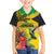 Personalized Jamaica Crocodile Hummingbird Family Matching Off The Shoulder Long Sleeve Dress and Hawaiian Shirt Tropical Flowers Grunge Flag - Wonder Print Shop