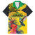 Personalized Jamaica Crocodile Hummingbird Family Matching Summer Maxi Dress and Hawaiian Shirt Tropical Flowers Grunge Flag - Wonder Print Shop