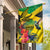 Personalized Jamaica Crocodile Hummingbird Garden Flag Tropical Flowers Grunge Flag - Wonder Print Shop