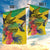 Personalized Jamaica Crocodile Hummingbird Garden Flag Tropical Flowers Grunge Flag - Wonder Print Shop