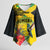 Personalized Jamaica Crocodile Hummingbird Kimono Sleeve Blouse Tropical Flowers Grunge Flag - Wonder Print Shop