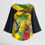 Personalized Jamaica Crocodile Hummingbird Kimono Sleeve Blouse Tropical Flowers Grunge Flag - Wonder Print Shop
