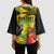 Personalized Jamaica Crocodile Hummingbird Kimono Sleeve Blouse Tropical Flowers Grunge Flag - Wonder Print Shop