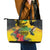 Personalized Jamaica Crocodile Hummingbird Leather Tote Bag Tropical Flowers Grunge Flag - Wonder Print Shop