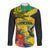 Personalized Jamaica Crocodile Hummingbird Long Sleeve Button Shirt Tropical Flowers Grunge Flag - Wonder Print Shop