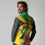 Personalized Jamaica Crocodile Hummingbird Long Sleeve Polo Shirt Tropical Flowers Grunge Flag - Wonder Print Shop