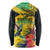 Personalized Jamaica Crocodile Hummingbird Long Sleeve Shirt Tropical Flowers Grunge Flag - Wonder Print Shop