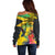 Personalized Jamaica Crocodile Hummingbird Off Shoulder Sweater Tropical Flowers Grunge Flag - Wonder Print Shop