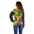 Personalized Jamaica Crocodile Hummingbird Off Shoulder Sweater Tropical Flowers Grunge Flag - Wonder Print Shop