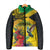 Personalized Jamaica Crocodile Hummingbird Padded Jacket Tropical Flowers Grunge Flag - Wonder Print Shop