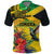 Personalized Jamaica Crocodile Hummingbird Polo Shirt Tropical Flowers Grunge Flag - Wonder Print Shop
