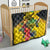 Personalized Jamaica Crocodile Hummingbird Quilt Tropical Flowers Grunge Flag - Wonder Print Shop
