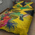Personalized Jamaica Crocodile Hummingbird Quilt Bed Set Tropical Flowers Grunge Flag - Wonder Print Shop