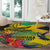 Personalized Jamaica Crocodile Hummingbird Round Carpet Tropical Flowers Grunge Flag - Wonder Print Shop