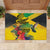 Personalized Jamaica Crocodile Hummingbird Rubber Doormat Tropical Flowers Grunge Flag - Wonder Print Shop