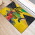 Personalized Jamaica Crocodile Hummingbird Rubber Doormat Tropical Flowers Grunge Flag - Wonder Print Shop