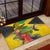 Personalized Jamaica Crocodile Hummingbird Rubber Doormat Tropical Flowers Grunge Flag - Wonder Print Shop