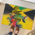 Personalized Jamaica Crocodile Hummingbird Rubber Doormat Tropical Flowers Grunge Flag - Wonder Print Shop