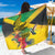 Personalized Jamaica Crocodile Hummingbird Sarong Tropical Flowers Grunge Flag - Wonder Print Shop