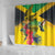 Personalized Jamaica Crocodile Hummingbird Shower Curtain Tropical Flowers Grunge Flag - Wonder Print Shop