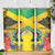 Personalized Jamaica Crocodile Hummingbird Skinny Tumbler Tropical Flowers Grunge Flag - Wonder Print Shop