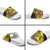 Personalized Jamaica Crocodile Hummingbird Slide Sandals Tropical Flowers Grunge Flag - Wonder Print Shop