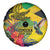 Personalized Jamaica Crocodile Hummingbird Spare Tire Cover Tropical Flowers Grunge Flag - Wonder Print Shop