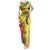 Personalized Jamaica Crocodile Hummingbird Tank Maxi Dress Tropical Flowers Grunge Flag - Wonder Print Shop