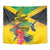 Personalized Jamaica Crocodile Hummingbird Tapestry Tropical Flowers Grunge Flag - Wonder Print Shop