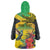 Personalized Jamaica Crocodile Hummingbird Wearable Blanket Hoodie Tropical Flowers Grunge Flag - Wonder Print Shop