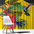 Personalized Jamaica Crocodile Hummingbird Window Curtain Tropical Flowers Grunge Flag - Wonder Print Shop