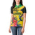 Personalized Jamaica Crocodile Hummingbird Women Polo Shirt Tropical Flowers Grunge Flag - Wonder Print Shop