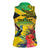 Personalized Jamaica Crocodile Hummingbird Women Sleeveless Polo Shirt Tropical Flowers Grunge Flag - Wonder Print Shop