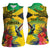 Personalized Jamaica Crocodile Hummingbird Women Sleeveless Polo Shirt Tropical Flowers Grunge Flag - Wonder Print Shop
