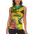 Personalized Jamaica Crocodile Hummingbird Women Sleeveless Polo Shirt Tropical Flowers Grunge Flag - Wonder Print Shop