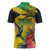 Personalized Jamaica Crocodile Hummingbird Zipper Polo Shirt Tropical Flowers Grunge Flag - Wonder Print Shop