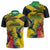 Personalized Jamaica Crocodile Hummingbird Zipper Polo Shirt Tropical Flowers Grunge Flag - Wonder Print Shop